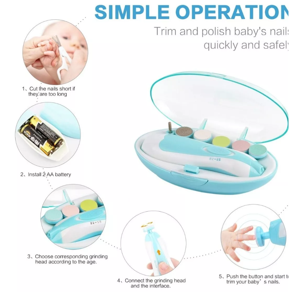 Lima Electrica Uñas Para Bebe